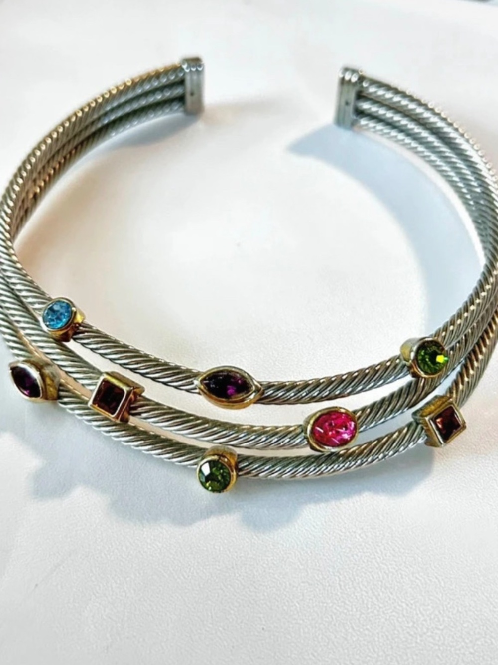 Vintage Rhinestone Cable Collar